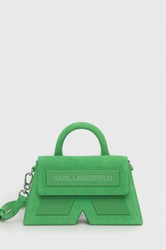 Karl Lagerfeld suede handbag